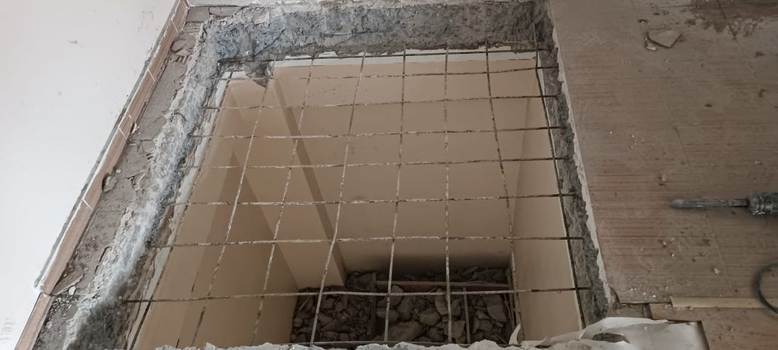 Donatı ızgaralı temiz açılmış boşluk