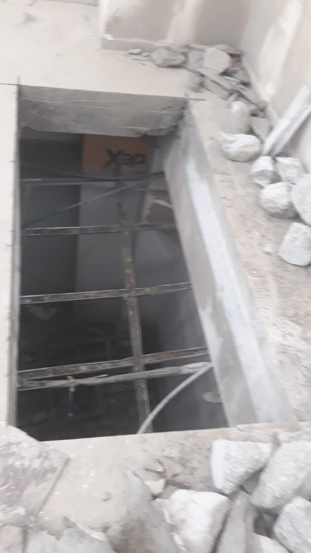 Açılmış köşe boşluğunda donatı görünümü
